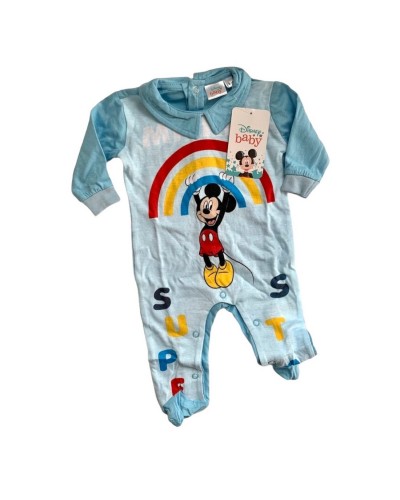 Tutina Disney Cotone Mickey Mouse Manica Lunga