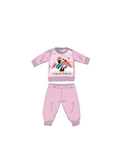 Pigiama Due Pezzi Disney Bebè Minnie Cotone Manica Lunga