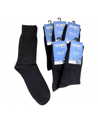 Calza Corta Uomo Filo Di Scozia Elasticizzato Confezione 6 Paia