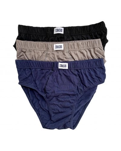 Slip Uomo Cotone Classico Elastico Interno IRGE Confezione 3 Pezzi