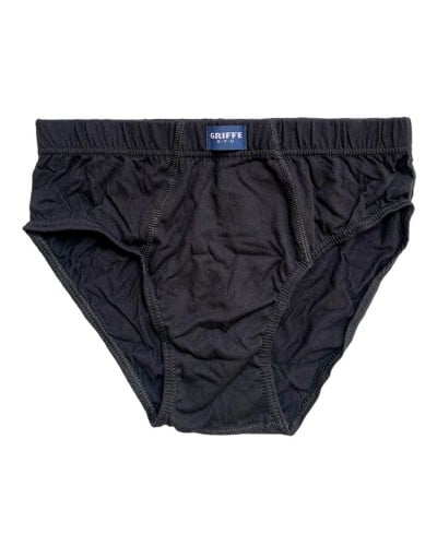Slip Uomo Cotone Griffe Elastico Interno Classico Nero