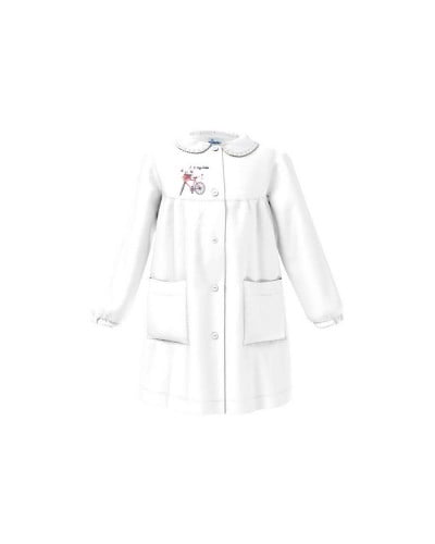 Grembiule Bimba Scuola Siggi Bianco