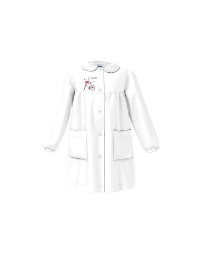 Grembiule Bimba Scuola Siggi Bianco