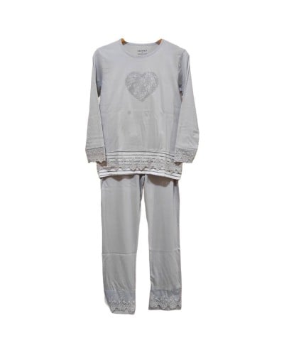 Pigiama Donna Cotone Manica Lunga Oronero