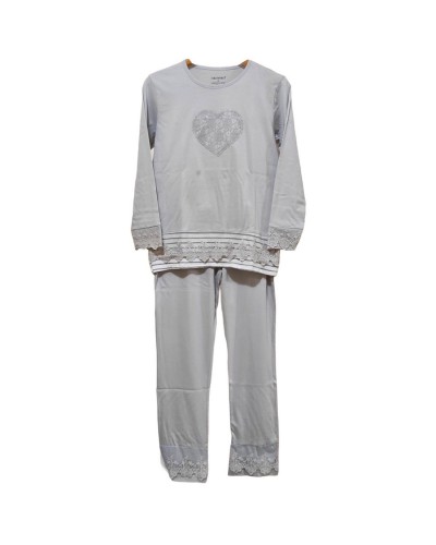Pigiama Donna Cotone Manica Lunga Oronero