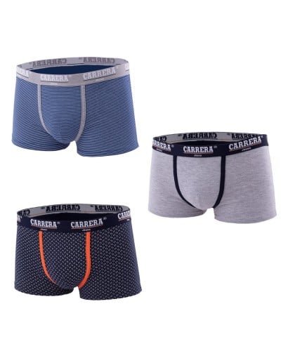 Boxer Uomo Carrera Jeans Cotone Bielastico Fantasia Confezione 3 Pezzi