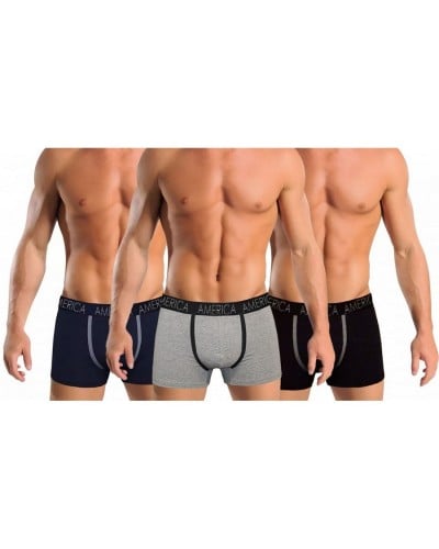 Boxer Uomo Cotone Elasticizzato Elastico Esterno Aris Confezione 3 Pezzi