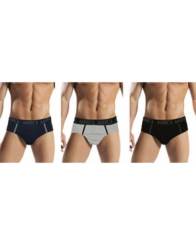 Slip Uomo Cotone Elasticizzato Elastico Esterno Aris Confezione 3 Pezzi