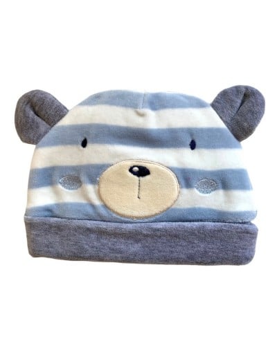 Parure Ciniglia Neonato 2 Pezzi Cappello Più Bavetta Bidibimbo