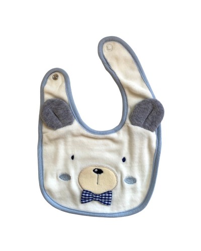 Parure Ciniglia Neonato 2 Pezzi Cappello Più Bavetta Bidibimbo