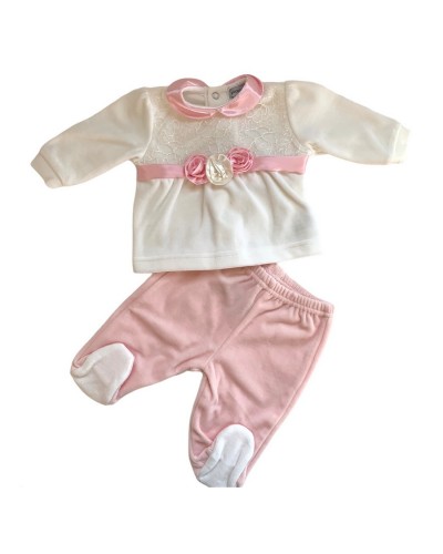Completino 2 Pezzi Neonata Ciniglia Piccoli Piccoli