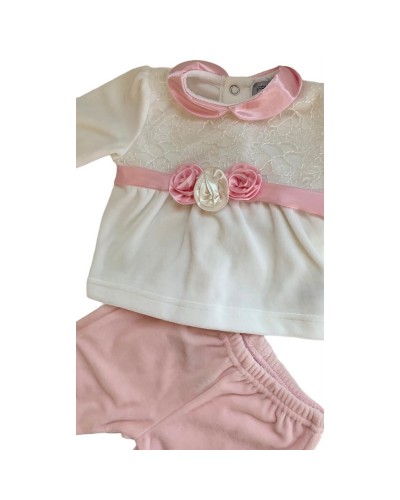 Completino 2 Pezzi Neonata Ciniglia Piccoli Piccoli