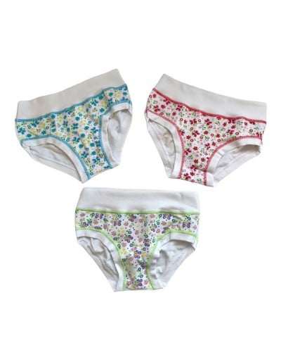 Slip Mutandine Bambina Fascia Alta Cotone Modal Fantasia Confezione 3 pezzi