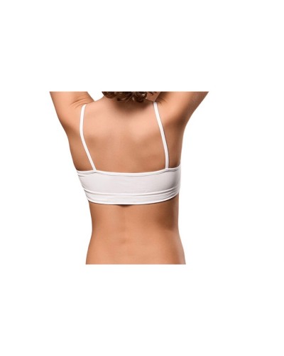 Brassiere Bimba Spalla Stretta Cotone Elasticizzato Pepenero