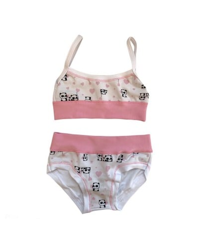 Coordinato Bimba Slip E Brassiere Cotone Modal Piccoli Risvegli