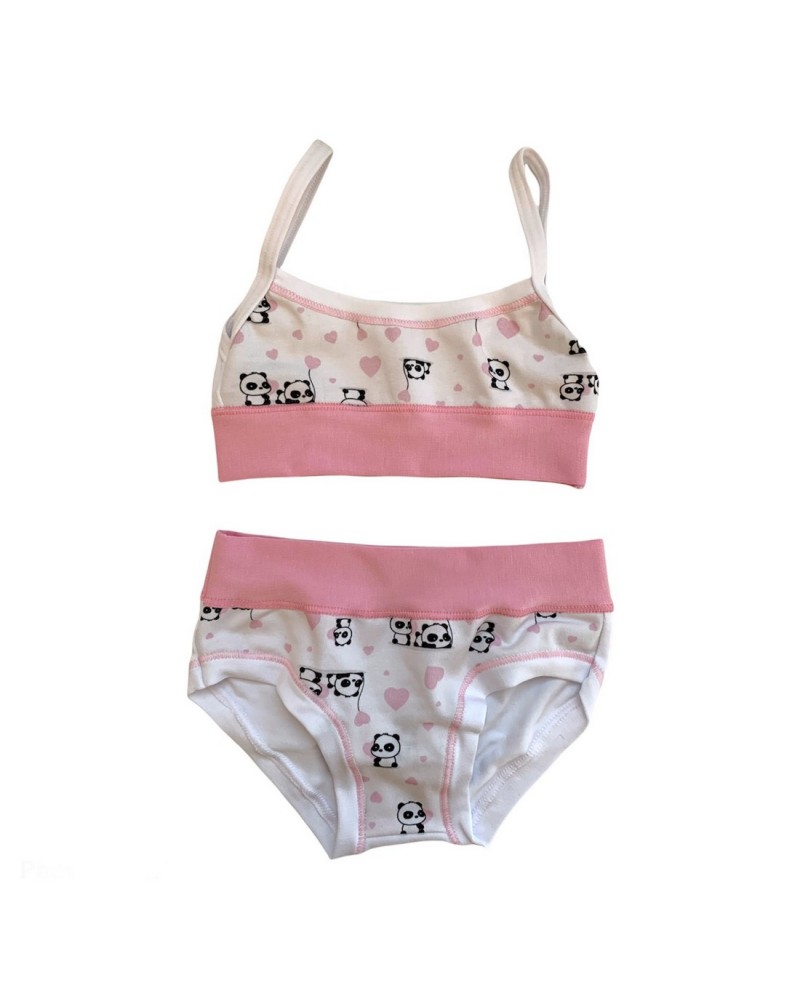 Coordinato Bimba Slip E Brassiere Cotone Modal Piccoli Risvegli