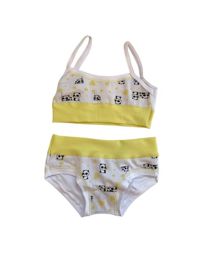Coordinato Bimba Slip E Brassiere Cotone Modal Piccoli Risvegli