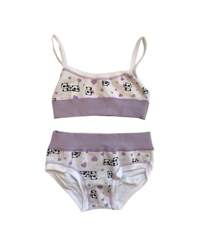 Coordinato Bimba Slip E Brassiere Cotone Modal Piccoli Risvegli