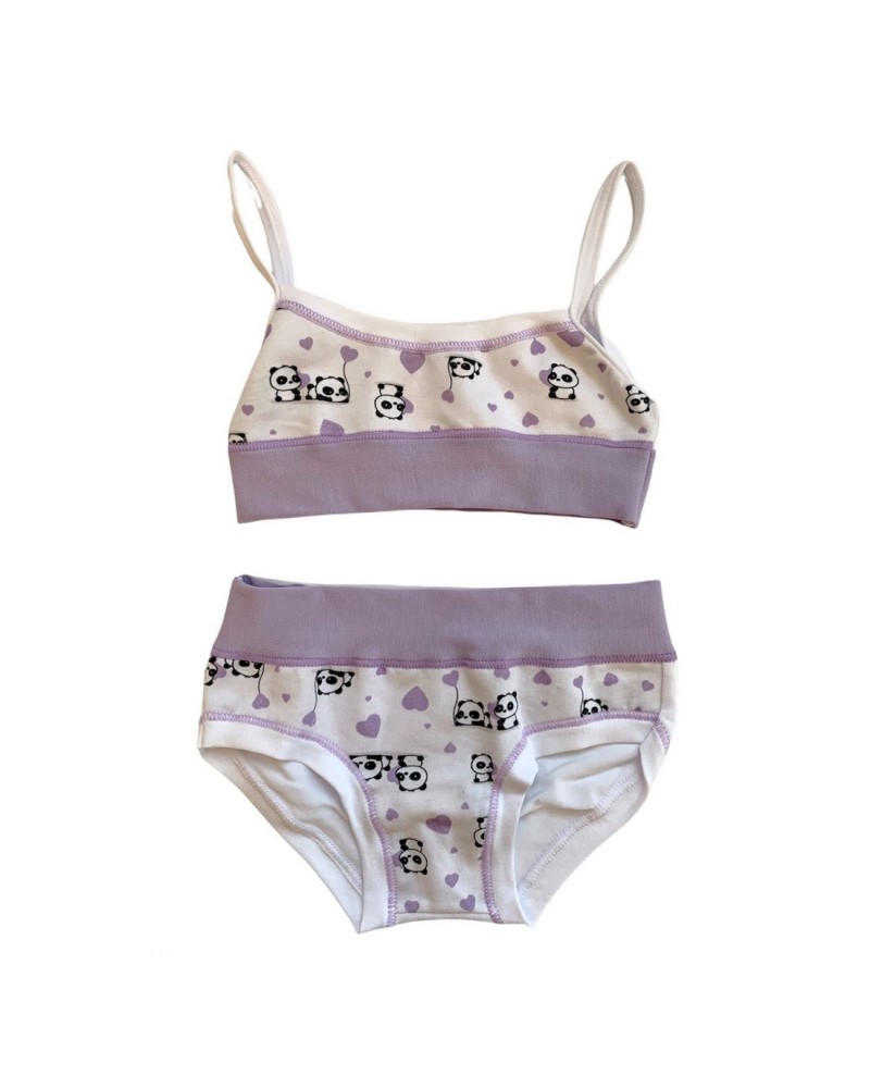 Coordinato Bimba Slip E Brassiere Cotone Modal Piccoli Risvegli