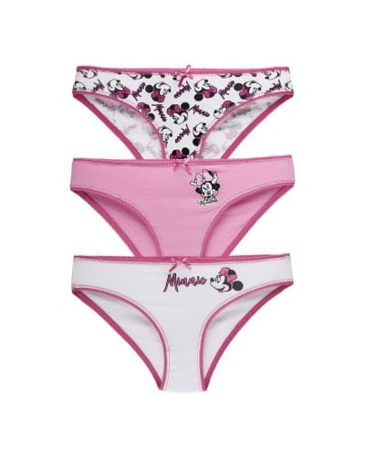 Slip Mutandine Bambina Minnie In Cotone Confezione 3 pezzi