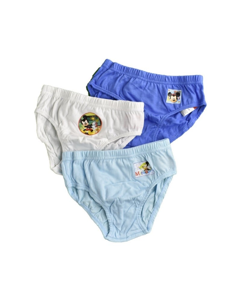 Slip Bimbo Mickey Mouse In Cotone Confezione 3 pezzi