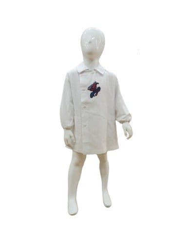 Grembiule Bimbo Asilo Spiderman Bianco