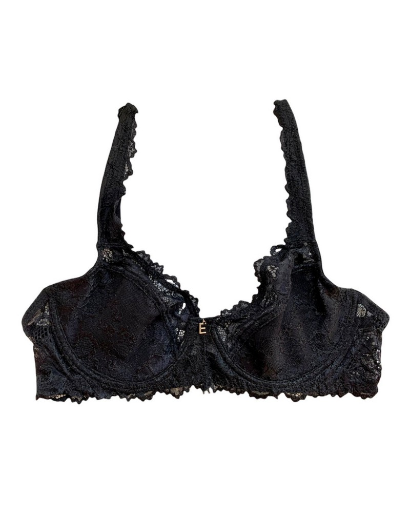 Reggiseno Donna in Pizzo Sfoderato Con Ferretto Papillon