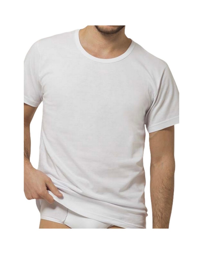 Maglietta Uomo Lancetti Cotone Nature Girogola Confezione 3 Pezzi