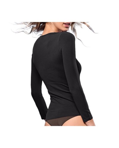 Maglia Donna Manica Lunga Cotone Garzato Irge