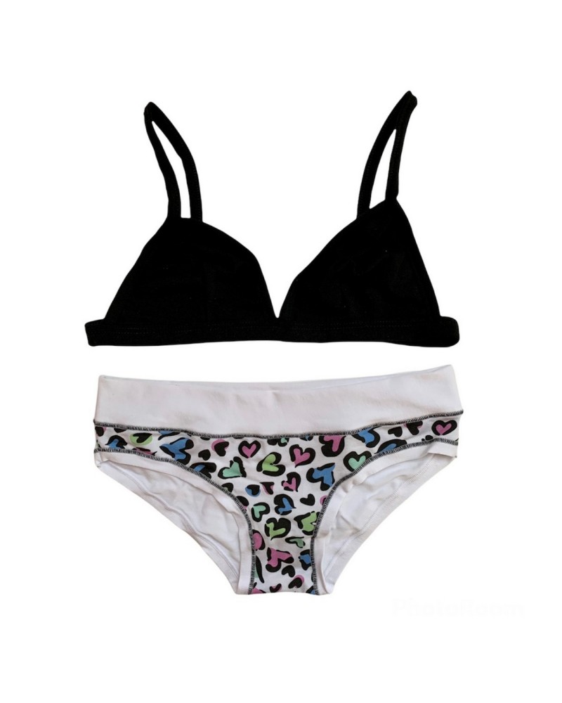 Coordinato Ragazza Cotone Elasticizzato Pepenero