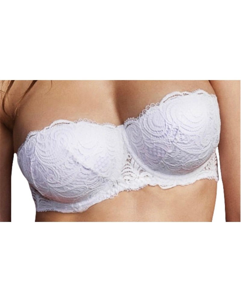 Reggiseno Fascia Imbottita Pizzo Lormar Naturale Con Ferretto