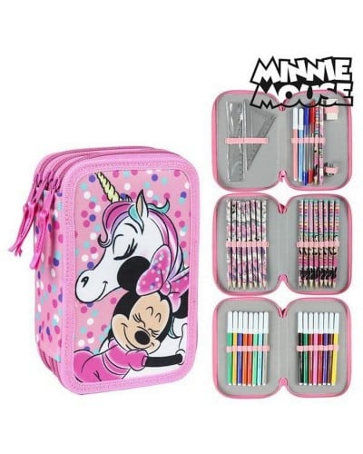 Astuccio Scuola Triplo Minnie Disney Giotto Confezione 42 Pezzi