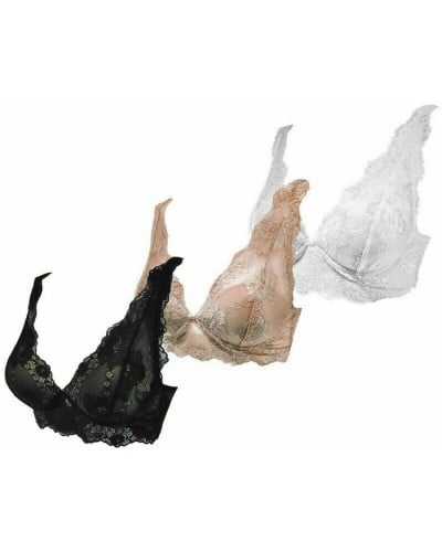 Bralette Donna Lormar Push Up E Pizzo Con Ferretto