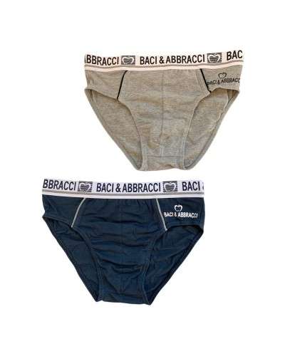Slip Uomo Baci & Abbracci Confezione Regalo 2 Pezzi