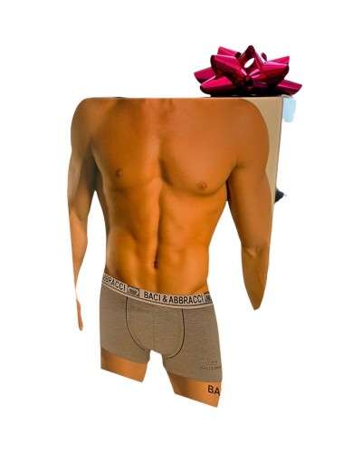 Boxer Uomo Baci & Abbracci Confezione Regalo 2 Pezzi