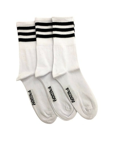 Calza Corta Freddy Uomo Cotone Righe Confezione 3 Pezzi