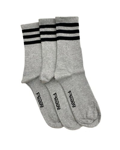 Calza Corta Freddy Uomo Cotone Righe Confezione 3 Pezzi