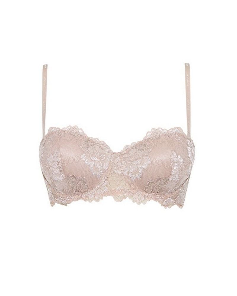 Reggiseno Lormar Fascia Più 1 Taglia Pizzo Con Ferretto Push Up