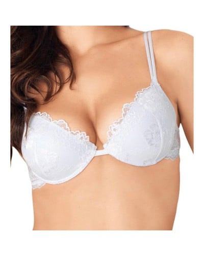 Reggiseno Donna Lormar Push Up Balconcino Pizzo Ferretto Coppe Gel