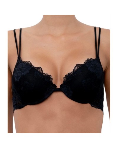 Reggiseno Donna Lormar Push Up Balconcino Pizzo Ferretto Coppe Gel