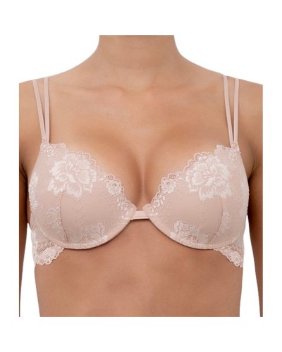 Reggiseno Donna Lormar Push Up Balconcino Pizzo Ferretto Coppe Gel