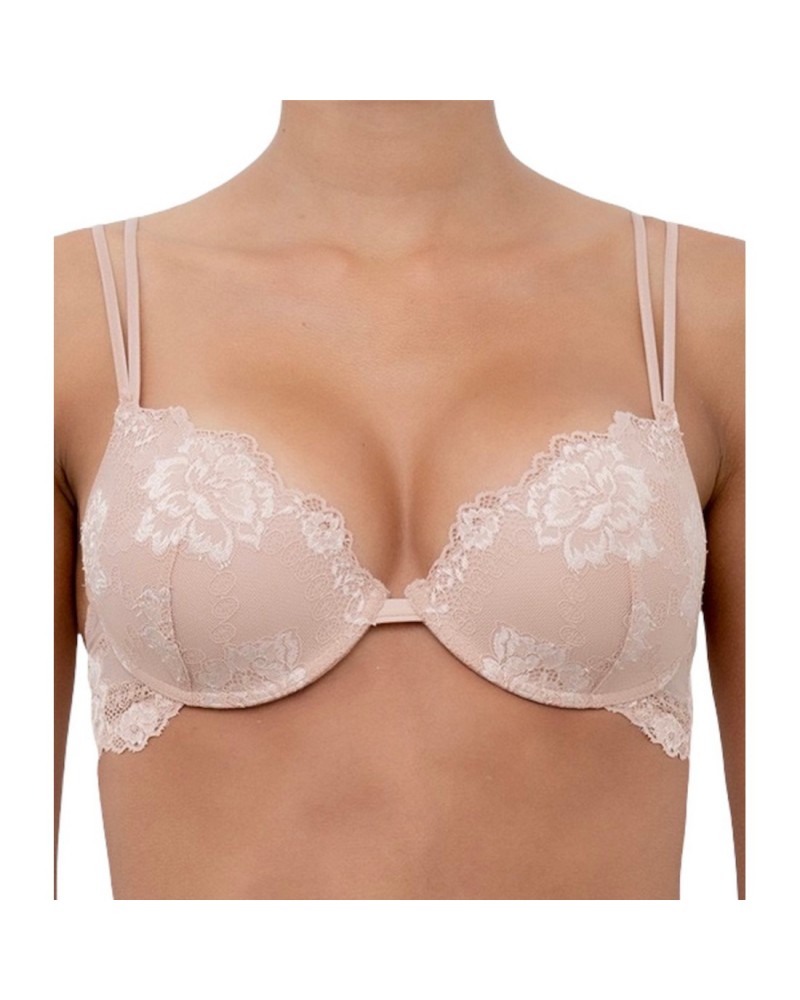 Reggiseno Donna Lormar Push Up Balconcino Pizzo Ferretto Coppe Gel