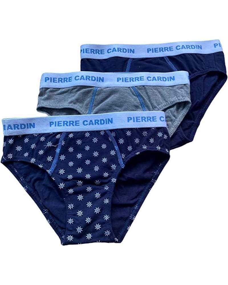 Slip Bimbo Cotone Elasticizzato Elastico Esterno Stella Pierre Cardin Confezione 3 Pezzi