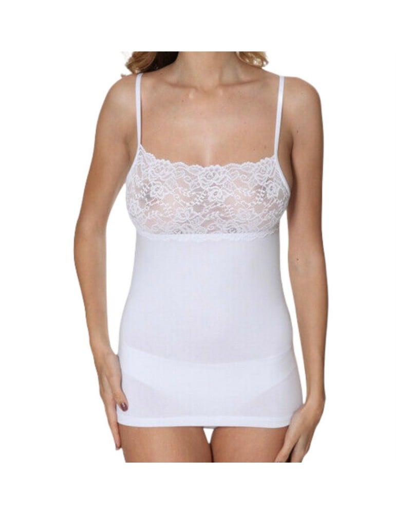 Canotta Donna Con Pizzo Spalla Stretta Risveglia I Sensi