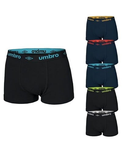 Boxer Uomo Umbro Cotone Elasticizzato Elastico Esterno Confezione 6 pezzi