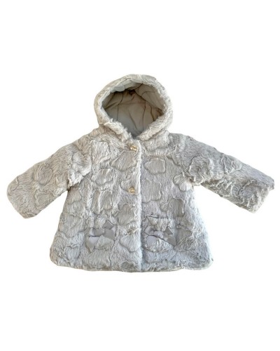 Cappottino Pellicciotto Neonata Con Cappuccio Nazareno Gabrielli
