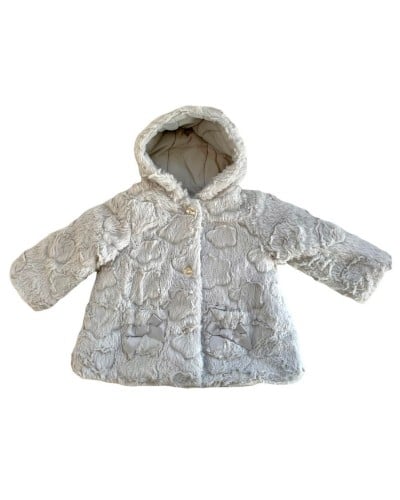 Cappottino Pellicciotto Neonata Con Cappuccio Nazareno Gabrielli