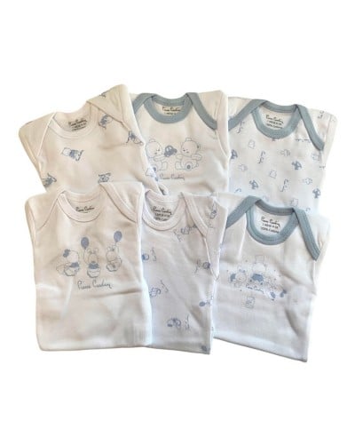 Body Neonato Caldo Cotone Mezza Manica Pierre Cardin Confezione 6 Pezzi