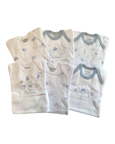 Body Neonato Caldo Cotone Manica Lunga Pierre Cardin Confezione 6 Pezzi