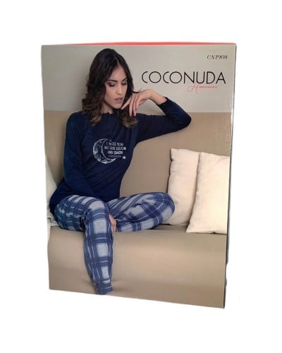 Pigiama Donna Cotone Caldo Disegno Luna Coconuda